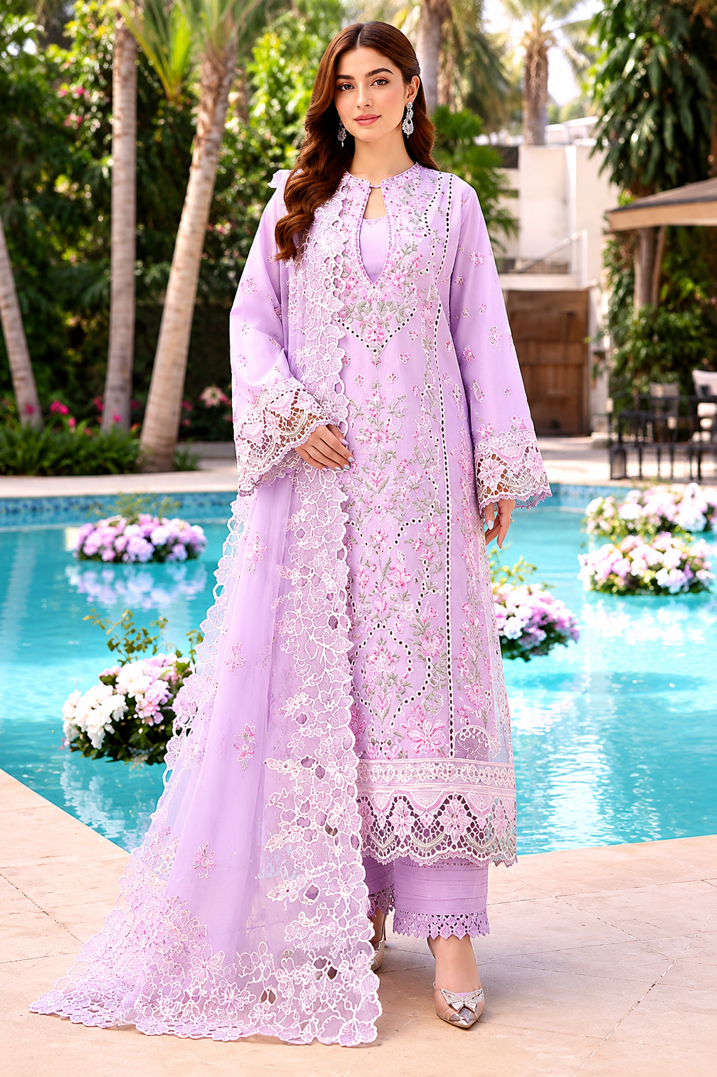 Summer Bloom – Embroidered Lawn