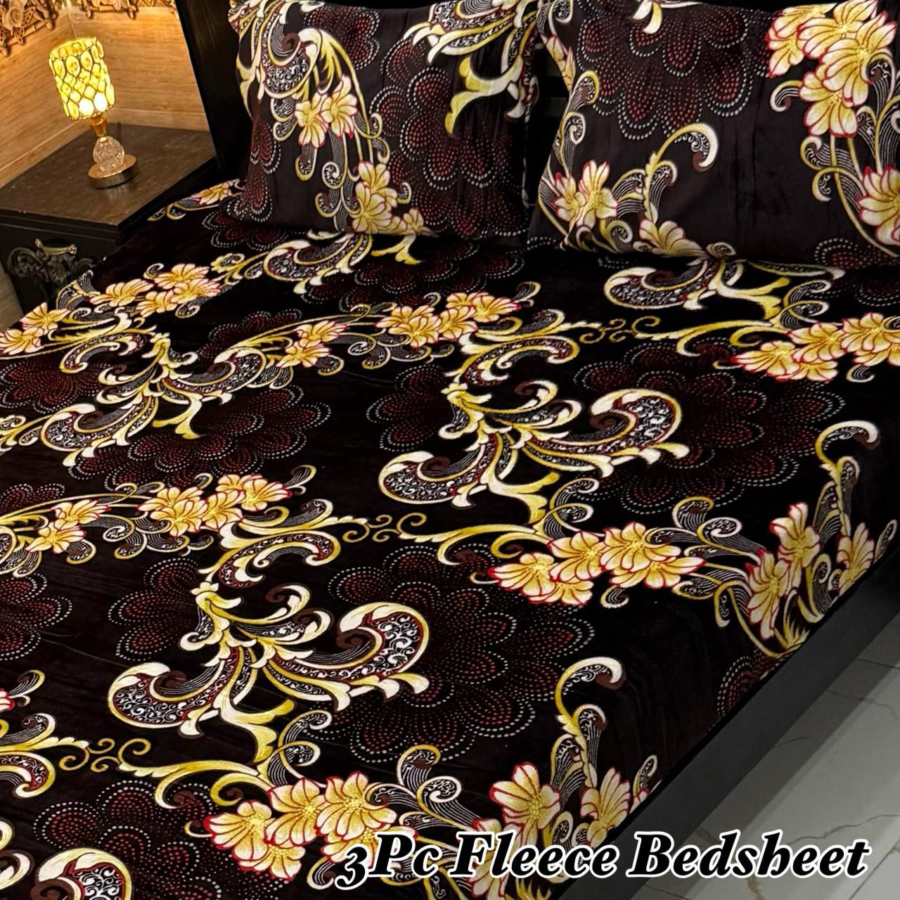 3PCS Flees Bedsheet Design 8859