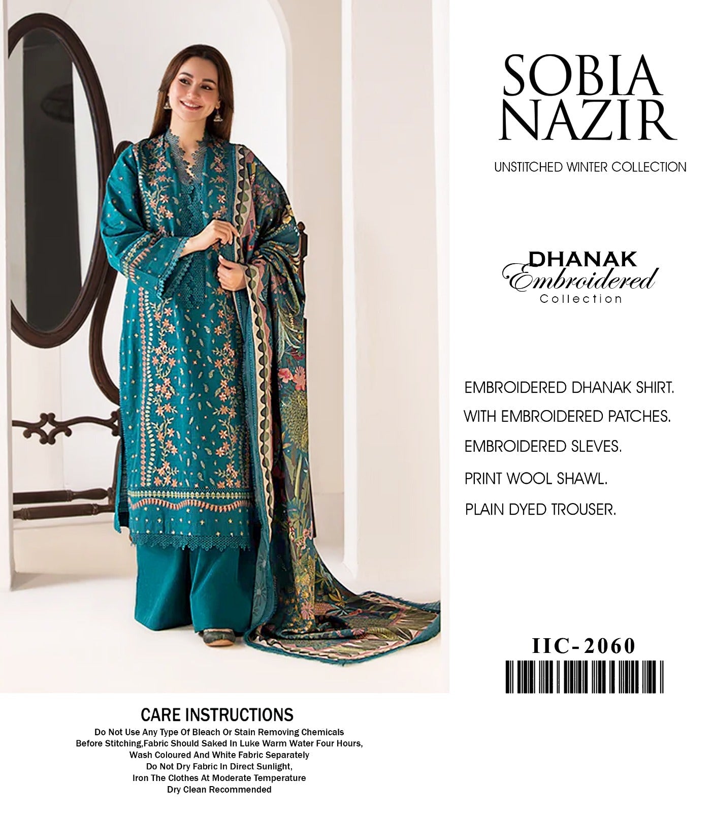 WINTER UNSTICHED DHANAK 3 PC