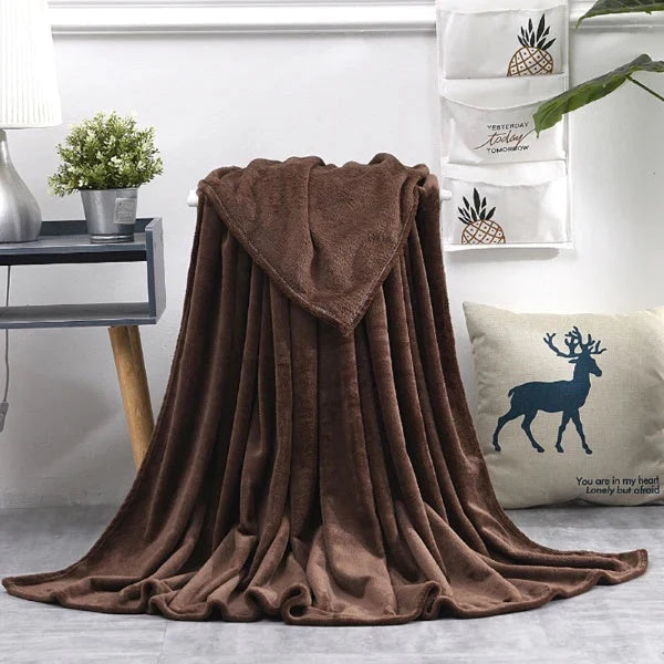 Flannel Fleece plain blanket