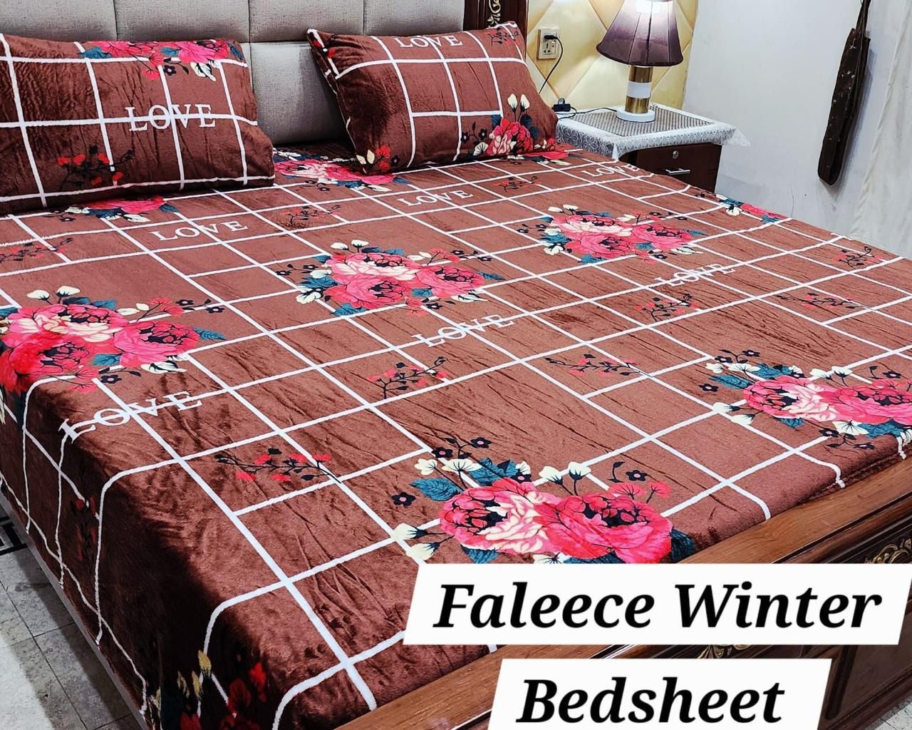 3PCS FLEES BEDSHEET (big box) DZN 8831
