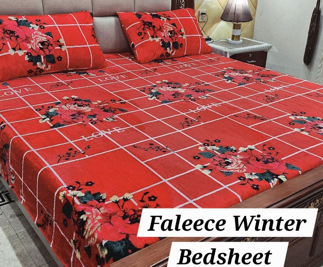 3PCS FLEES BEDSHEET (big box) DZN 8823