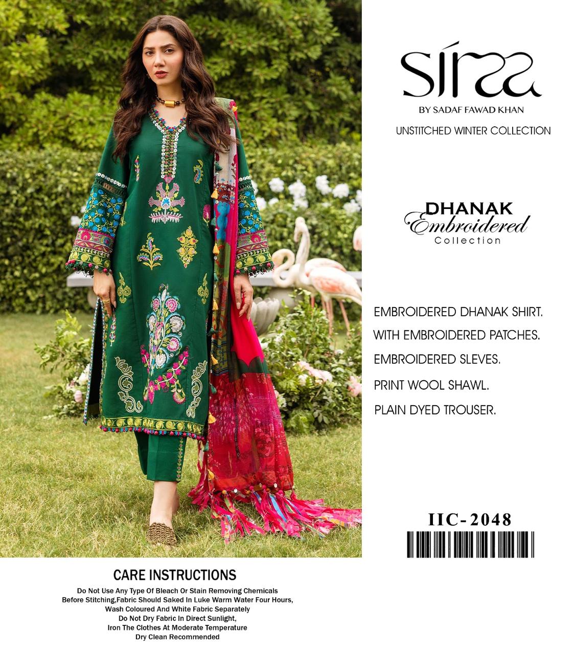 WINTER UNSTICHED DHANAK 3 PC