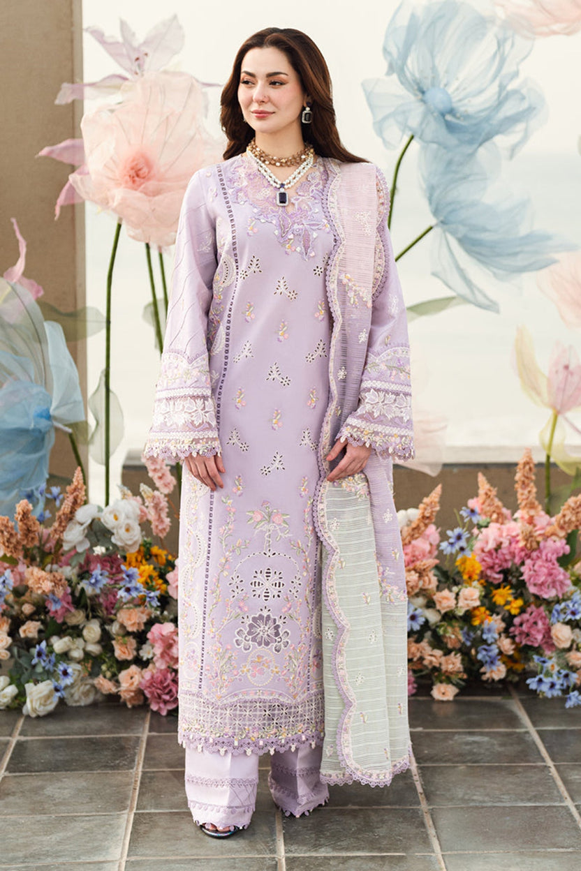 Qalamkar Embroidered Lawn 3pc with Embroidered Slub Net dupatta