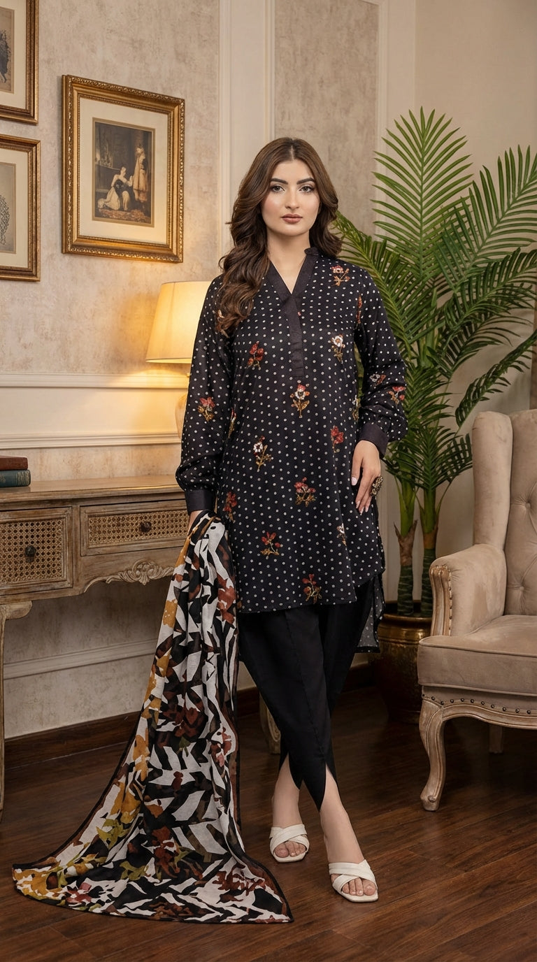 Regalia Ladies 3 Piece Lawn Suit – Unstitched – Summer Collection