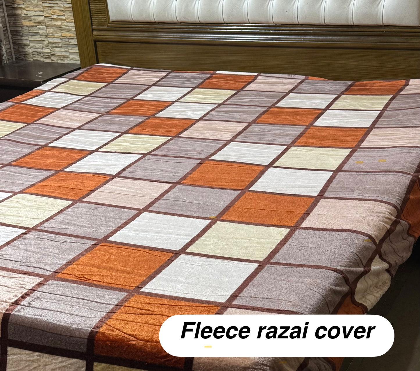 () Luxury  Fleece Razai Cover – Extra Warm & Comfortable
