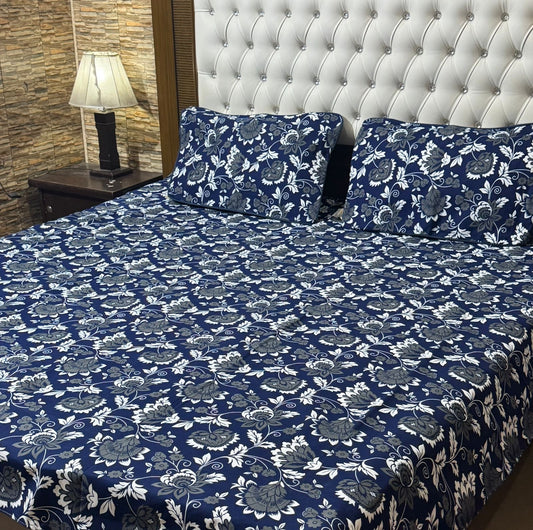 Crystal cotton satan bedsheet