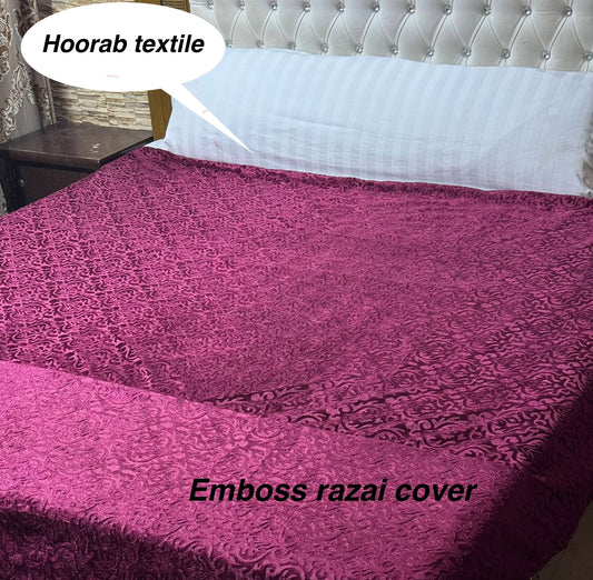 King Size Emboss Razai Cover – Premium Textured Bedding