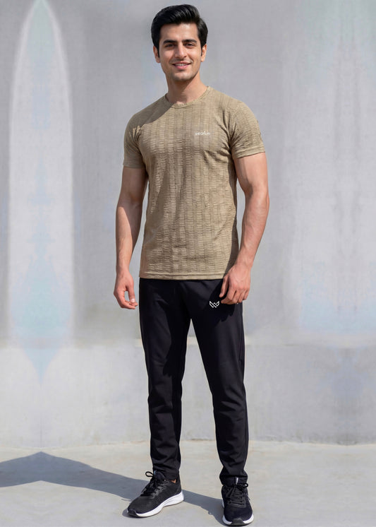 Imported Spun Mesh - Khaki Tracksuit