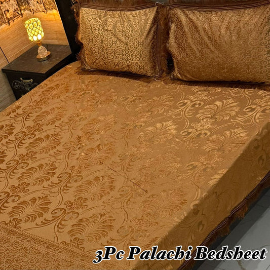 Luxury 3 PC Plachi Bedsheet Set | Smooth Fabric & Stylish Design