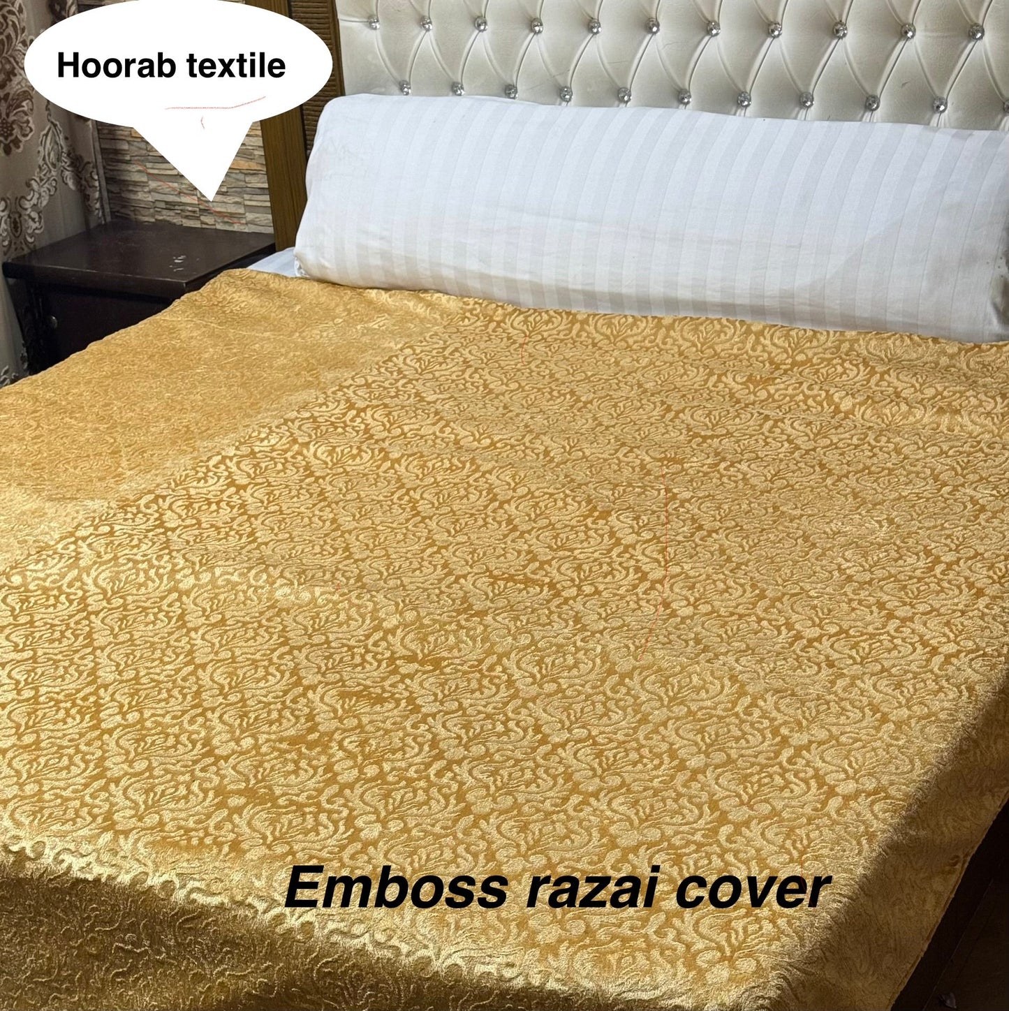 King Size Emboss Razai Cover – Premium Textured Bedding