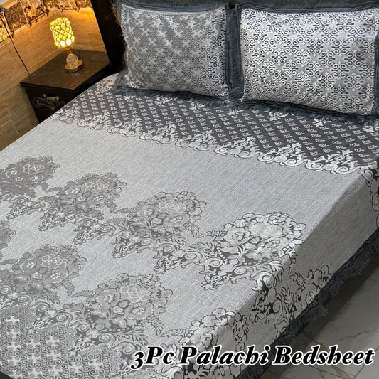 Luxury 3 PC Plachi Bedsheet Set | Smooth Fabric & Stylish Design