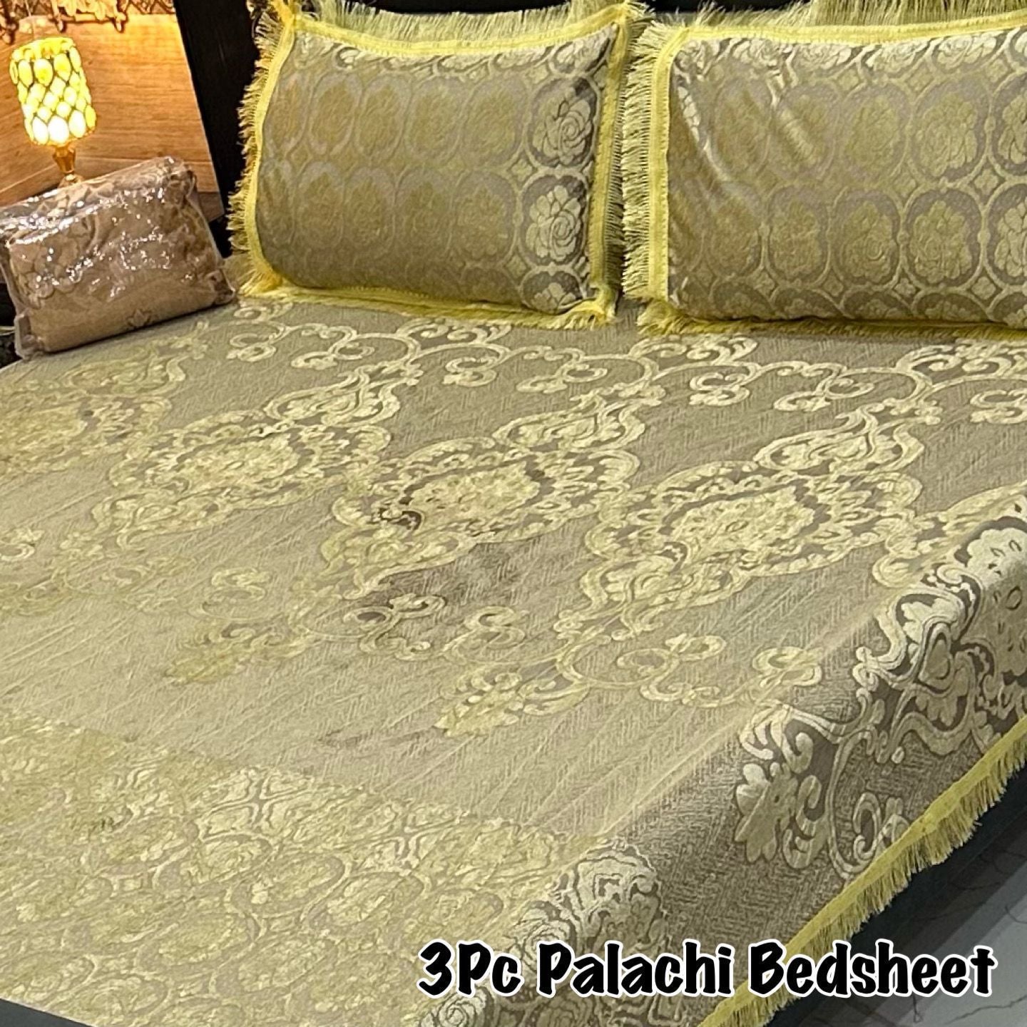 Luxury 3 PC Plachi Bedsheet Set | Smooth Fabric & Stylish Design