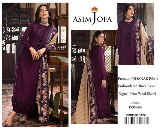 Asim jofa 3 pc unstitched