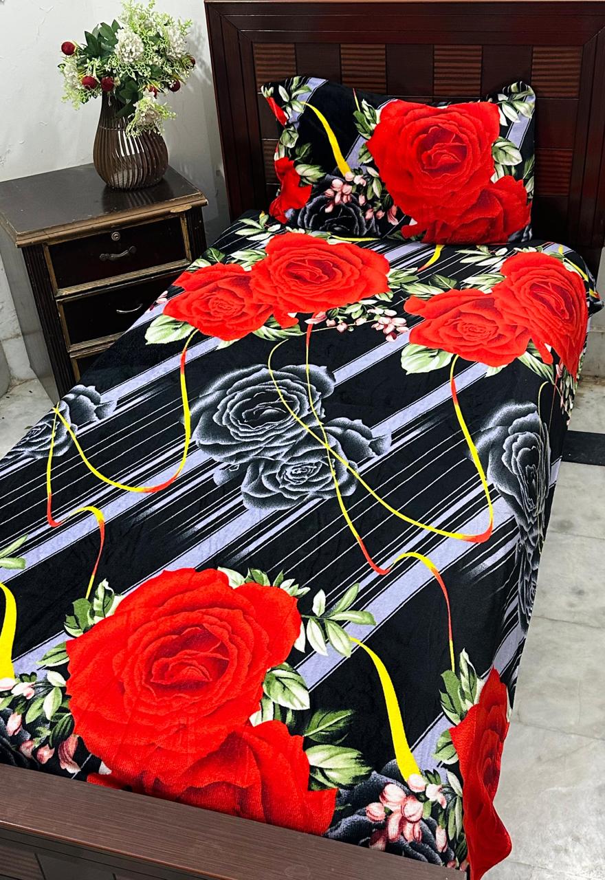 Single Fleece Bedsheet – Pair (2 Pieces) | Winter Soft & Cozy