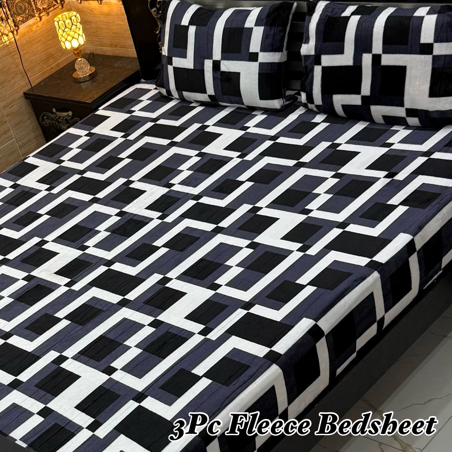 3PCS Flees Bedsheet Design 8869