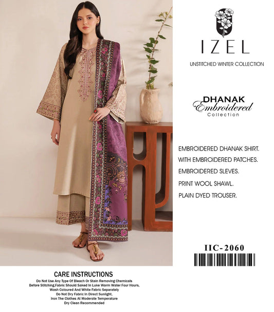 WINTER UNSTICHED DHANAK 3 PC