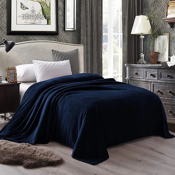 Flannel Fleece plain blanket