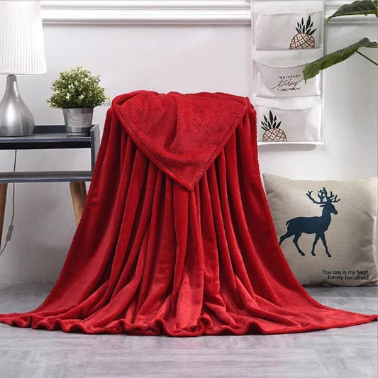 Flannel Fleece plain blanket