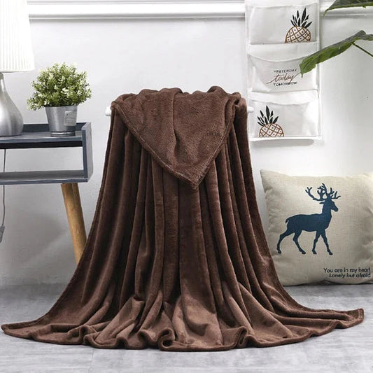Flannel Fleece plain blanket
