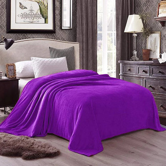 Flannel Fleece plain blanket