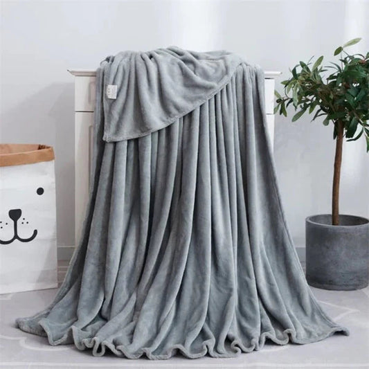 Flannel Fleece plain blanket