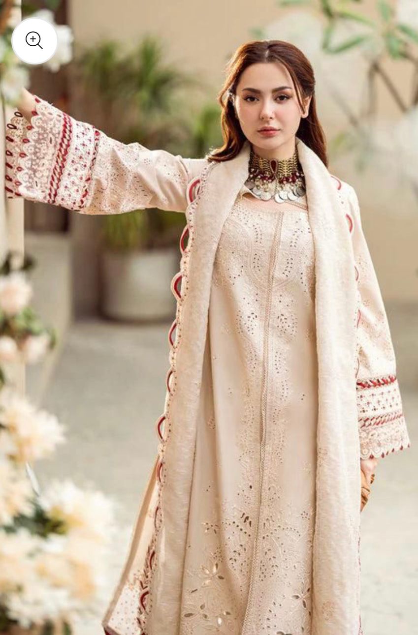 QALAMQAR EMBROIDED LAWN 3PC WITH EMBROIDED DUPATTA BIC_1092