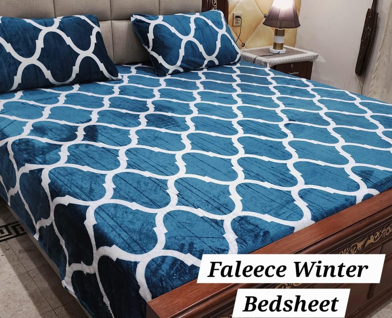 3PCS Flees Bedsheet Design 8839