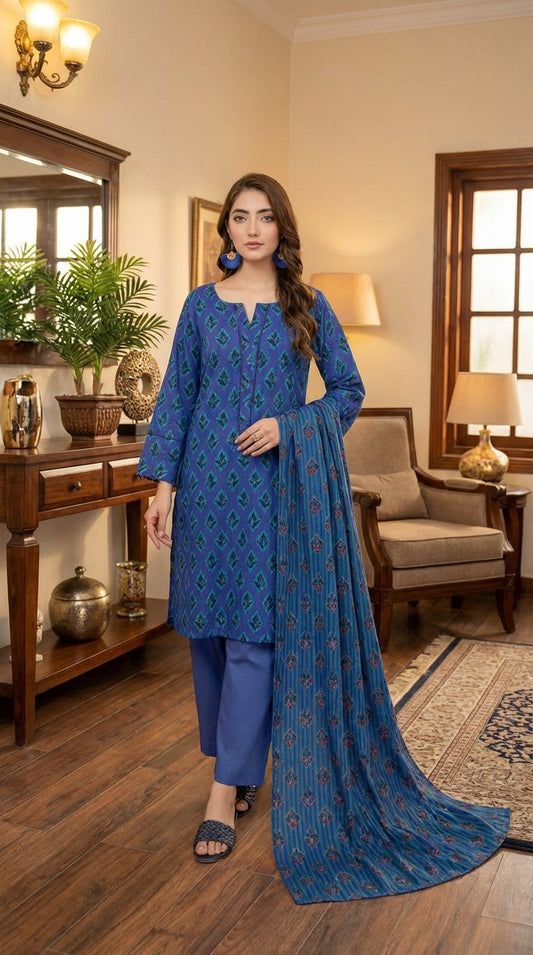 Regalia Ladies 3 Piece Lawn Suit – Unstitched – Summer Collection