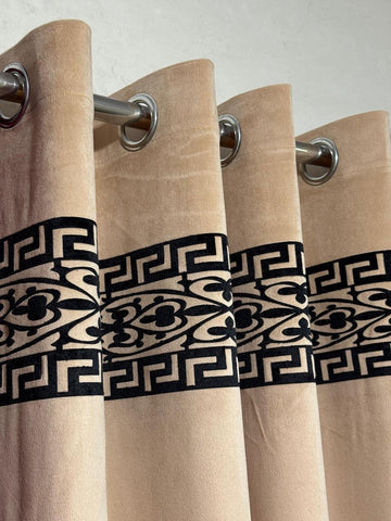 ✨ Velvet Curtain – Laser Design ✨(Ultra Soft)