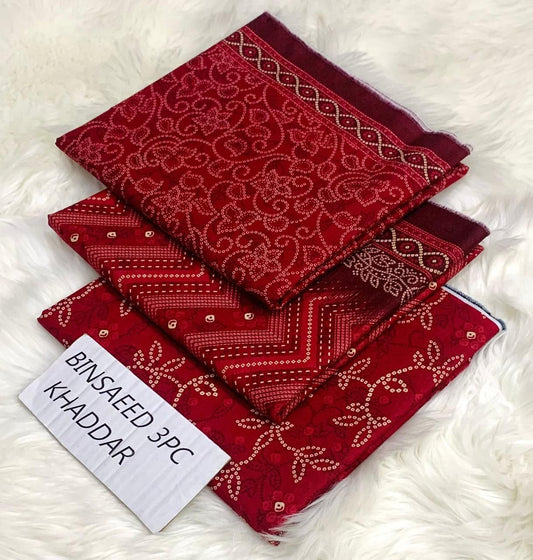 Bin saeed 3 piece khaddar