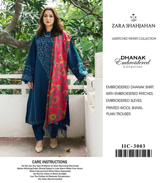 WINTER UNSTICHED DHANAK 3 PC