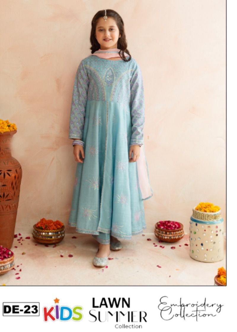 Girls Embroidered Summer Suit | Lightweight & Comfortable | Age 4–12 Years