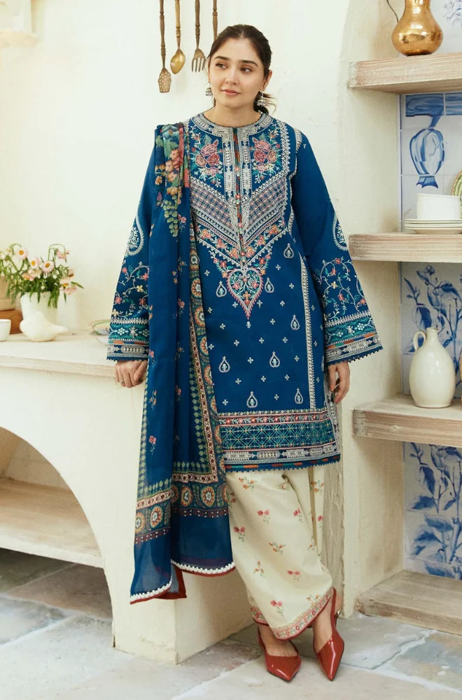 Zarashahjhan Embroidered lawn Three Piece COCO-721