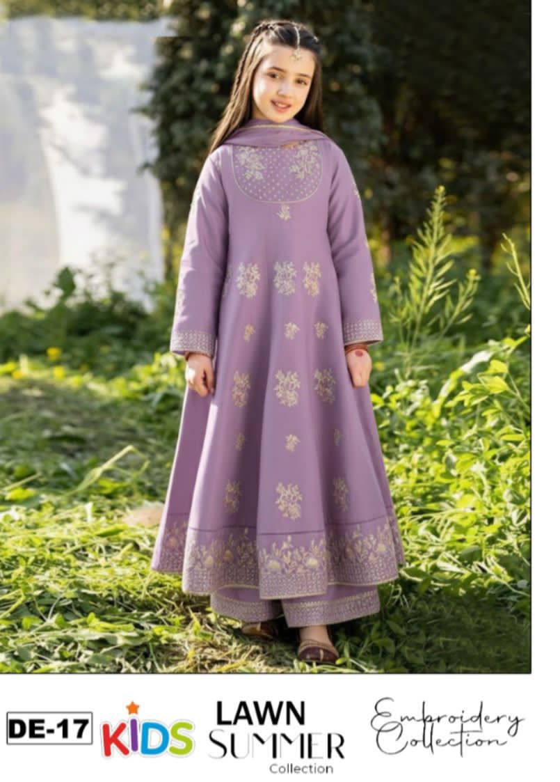 Girls Embroidered Summer Suit | Lightweight & Comfortable | Age 4–12 Years
