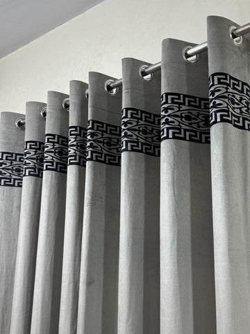 ✨ Velvet Curtain – Laser Design ✨(Ultra Soft)