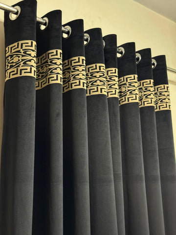 ✨ Velvet Curtain – Laser Design ✨(Ultra Soft)