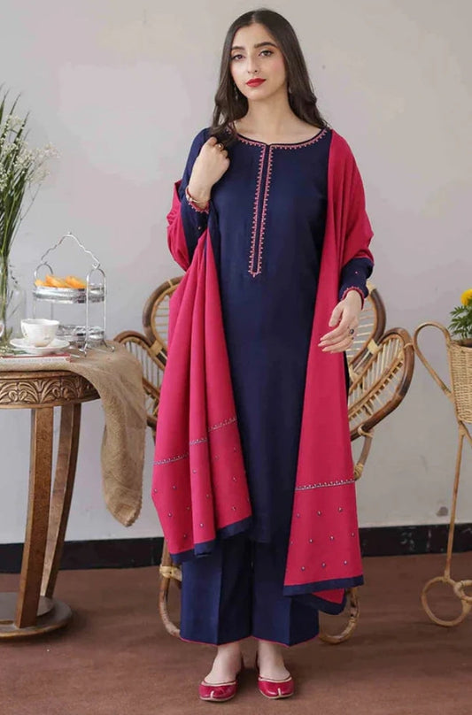 WINTER UNSTICHED DHANAK 3 PC (Copy)