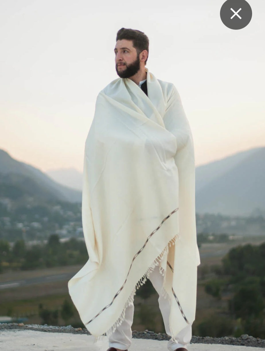 BOSKI COLOUR SWATI PASHMINA WOOLEN SHAWL FOR MEN LIGHT-WEIGHT