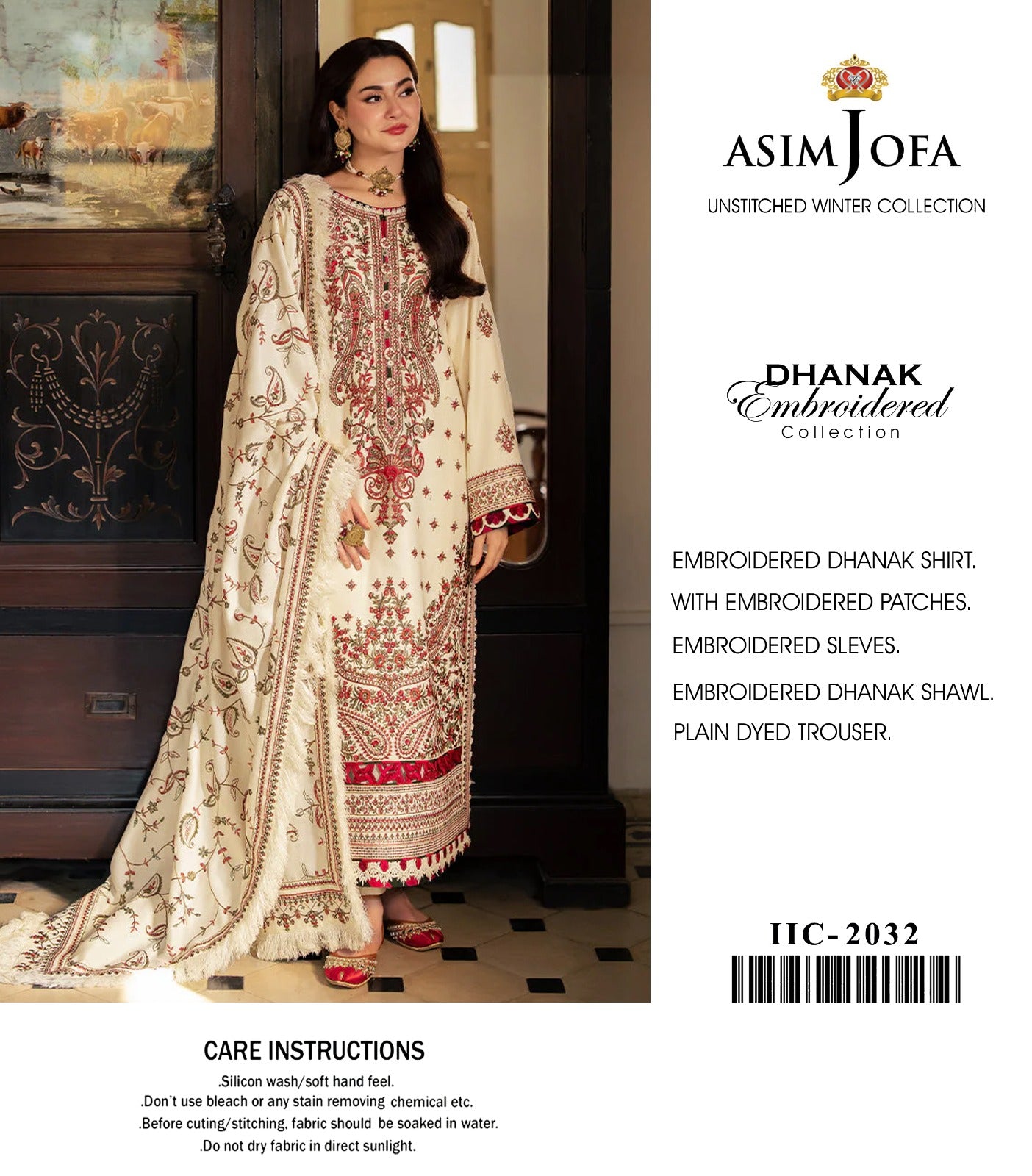 WINTER UNSTICHED DHANAK 3 PC