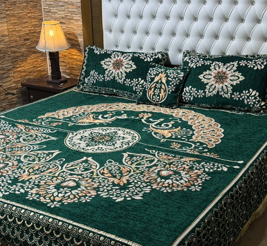 4 piece velvet jacquard bedsheet