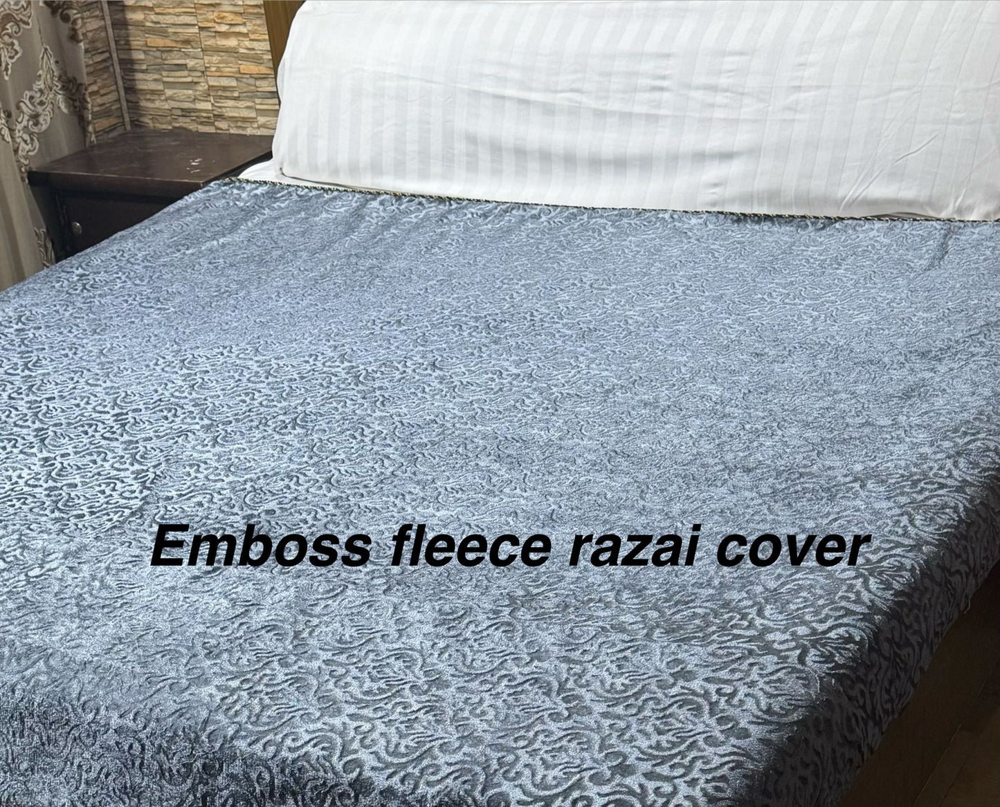 King Size Emboss Razai Cover – Premium Textured Bedding